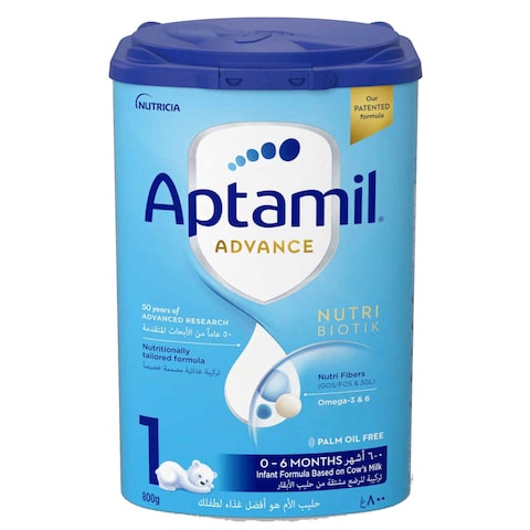 Aptamil Advance Palm Oil Free Infant Milk Formula, Stage 1, from 0 to 6 Months, 800g