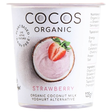 Cocos Organic Strawberry Coconut Yoghurt, 125g