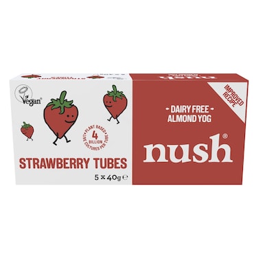 نوش كيدز - هريس الفراولة واللوز، عبوة من 5 قطع، 40 غرام