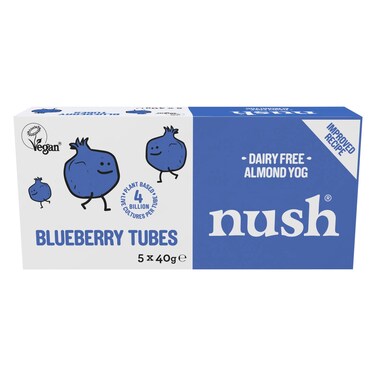 Nush Kids Blueberry Almond Tubes Puree, 40g Pack of 5