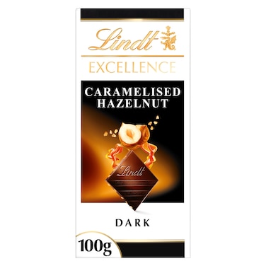 Lindt Excellence Caramelised Hazelnut Dark Chocolate, 100g