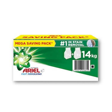 Ariel Automatic Detergent Powder Megabox Original 7kg Pack of 2