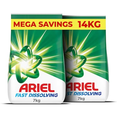 Ariel Automatic Detergent Powder Megabox Original 7kg Pack of 2