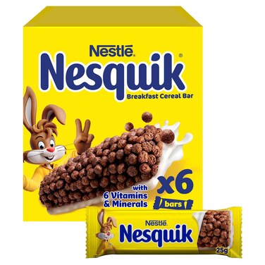 Nestle Nesquik Cereal Bar, 25g Pack of 6