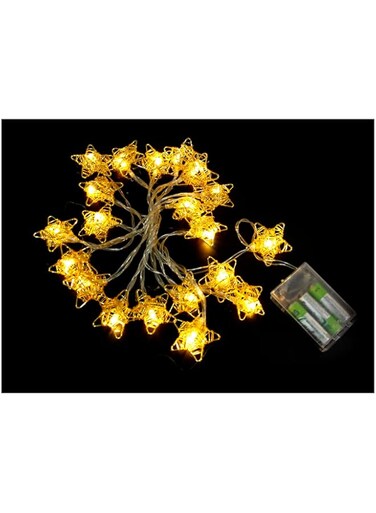 Rosy.Moment Ramadan Eid Star String Lights, 6.5 Feet 20 LEDs Eid Mubarak Palace Lantern Lamp for Islamic Indoor Outdoor Home Garden Decoration (Warm White) Battery operated