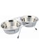 Trixie Eat on Feet Anti-Rattle Steel Bowl Set for Dogs - 1.5L