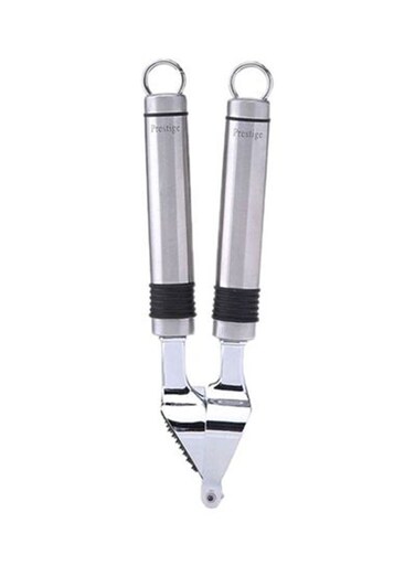 Stainless Steel Eco Garlic Press With Rubbergrip Silver