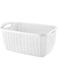 Laundry Basket Rectangle Knit Design (Soft White)