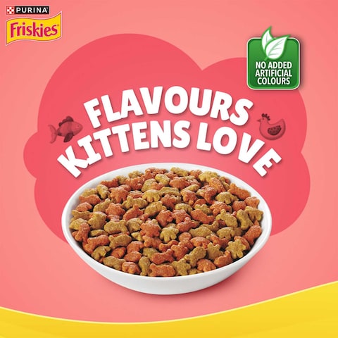 Purina Friskies Kitten Food Discoveries Flavours of Tuna, Chicken, Milk, Vegetables and Whole Grains Cat Food, 1kg
