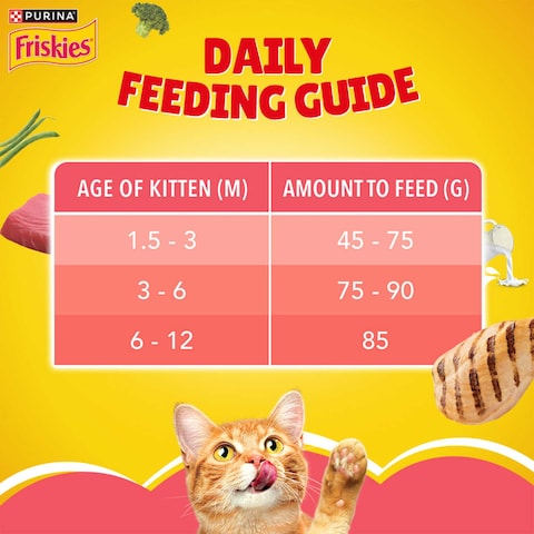 Purina Friskies Kitten Food Discoveries Flavours of Tuna, Chicken, Milk, Vegetables and Whole Grains Cat Food, 1kg