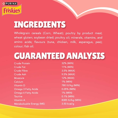 Purina Friskies Kitten Food Discoveries Flavours of Tuna, Chicken, Milk, Vegetables and Whole Grains Cat Food, 1kg