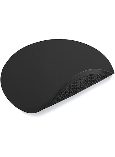 ELECDON Silicone Microwave Mat, Round Non-Stick Heat Resistant Baking Mat, Non-Slip Silicone Trivet Mats, Hot Pot Holders, BPA Free, Silicone Drying Mat for Microwave, Oven and Hot Pan, Black, 12 Inch