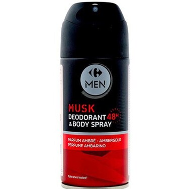 Carrefour Deodorant and Body Spray Musk for Men 150ml