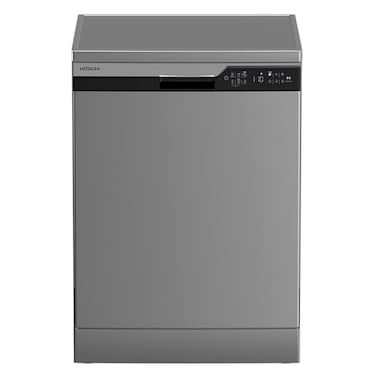 Hitachi Dishwasher Freestanding, 14 Place Setting, 6 Programs, Inox, HDF-F146VS