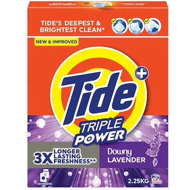 Tide Fast Action Plus Low Solution Detergent Powder Downy Lavender 2.25kg