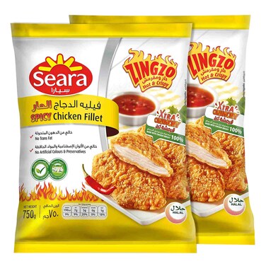 Seara Zingzo Spicy Chicken Fillet, 750g Pack of 2