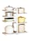 DESALOV Pots and Pans Organizer for Cabinet - 7 Tier Pot Rack, Freedom Spacing Adjustable Pan Organizer for Kitchen Organization &amp; Storage, Pot Lid Organizer, White