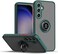 Muzz Case for Samsung Galaxy A55 Case Cover Metal Ring Holder Grip Kickstand Car Magnetic Mount Shockproof Matte Hard Back Bumper Case for Samsung Galaxy A55 5G 2024 (Green)