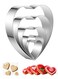 Heart Cookie Cutter, Heart Shaped Cookie Cutters, Stainless Steel Heart Shape Biscuit Moulds for Valentine's Day