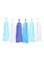 PartyDeco Party Deco Various Brands Mix Tassel Garland 12-Tassels, Multicolor