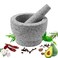 Natural Stone Mortar And Pestle Set,Molcajete Mexicano,Stone Mortar And Pestle,Guacamole Bowl,Spice Grinder Hand,Spice,Herb And Avocado Masher For Guacamole,Salsa And Pesto Crush