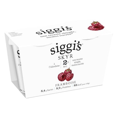 Siggi&rsquo;s Skyr Raspberry, 140g Pack of 2