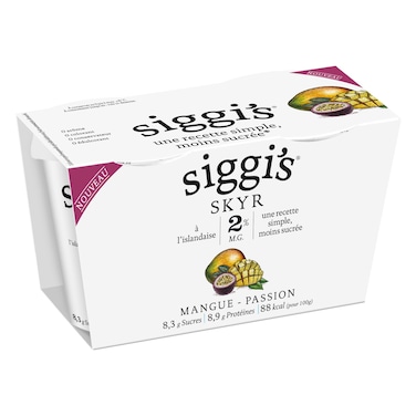 Siggi&rsquo;s Skyr Mango and Passion, 140g Pack of 2