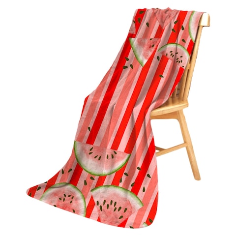 La Collection 250 GSM Polyester Digital Print Beach Towel Watermelon 70x140cm