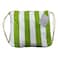 La Collection 250 GSM Polyester Digital Print Beach Towel Green Stripe 70x140cm and Cotton Two Cord Pocket Bag 32x35cm