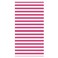 La Collection 250 GSM Polyester Digital Print Beach Towel Pink Stripe 70x140cm and Cotton Two Cord Pocket Bag 32x35cm