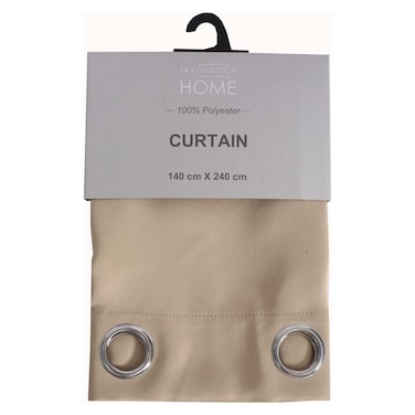 لا كوليكشن ستارة بوليستر 180 غرام لكل متر مربع باللون البيج 140×240 سم