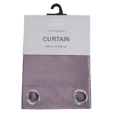 La Collection 85GSM Polyester Silky Curtain 23002666 Silver 140x240cm