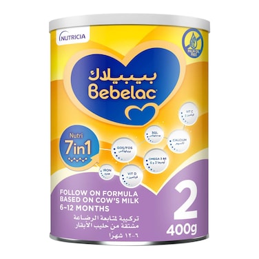 Bebelac Nutri 7-in-1 Follow On Formula, Stage 2, from 6 to 12 months, 400g