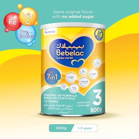 Bebelac Junior 3 Nutri 7in1 Growing Up Formula from 1 to 3 years 800g