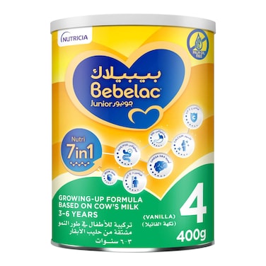 Bebelac Nutri 7-in-1 Growing-Up Formula Milk, Stage 4, from 3 to 6 Years, 400g