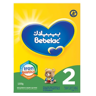 Bebelac Nutri 7-in-1 Growing-Up Formula Milk, Stage 2, from 6 to 12 Months, 1200g