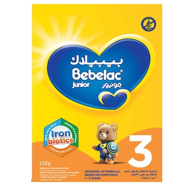 Bebelac Junior Nutri 7-in-1 Growing-Up Formula Milk, Stage 3, from 1 to 3 Years, 1200g