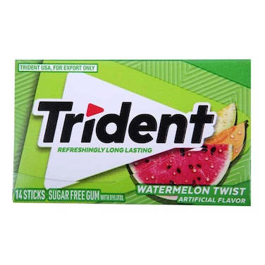Trident Sugar Free Watermelon Flavour Gum 14 Gums