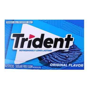 Trident Sugar Free Original Flavour Gum 14 Gums