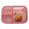 Lock &amp; Lock To Go, 3-Compartment Lunch Box, Pink, 980ml