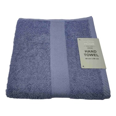 La Collection 420 GSM Cotton Hand Towel Mid Blue 50x90cm