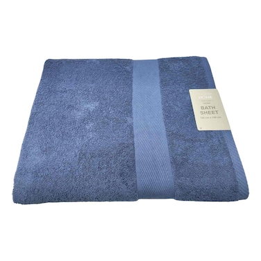 La Collection 420 GSM Cotton Bath Sheet Dark Navy 100x150cm