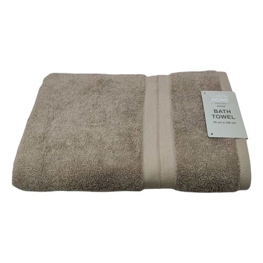 La Collection 550 GSM Cotton and Viscose Bath Towel Brown 70x140cm