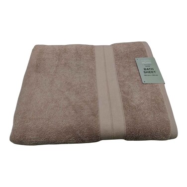 La Collection 550 GSM Cotton and Viscose Bath Sheet Dark Rose 100x150cm