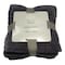 La Collection 500 GSM Cotton Zero Twist Face Towels 22003095 Dark Grey 30x30cm 4 PCS