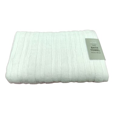 La Collection 500 GSM Cotton Zero Twist Bath Towel 22001154 Bright White 70x140cm