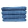 لا كوليكشن منشفة حمام من القطن بدون لف 500 غرام لكل متر مربع أزرق 100×150 سم