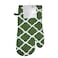 La Collection 170 GSM Cotton and Polyester Oven Mitten Green Design 17x32cm