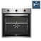 Beko 60cm Builtin Electric Oven, 6 Cooking Multifunction Oven, 74 litres Oven, Conventional Fan Oven, SteamShine cleaning,BBIE14100XC(Stainless Steel)