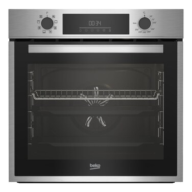 Beko 60cm Builtin Electric Oven, 8 Cooking Multifunction Oven, 72 litres Oven Capacity, Conventional Fan Oven, SteamShine Cleaning,BBIM14300XD(Inox)